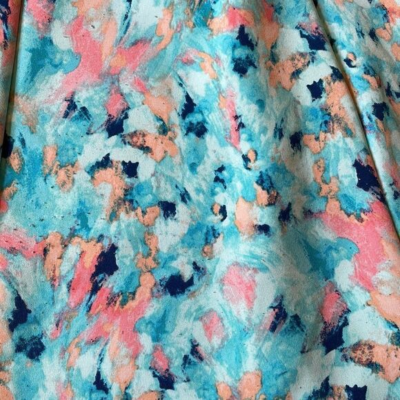 Decree Blue Watercolor Flared Skirt Size XL - Picture 5 of 5
